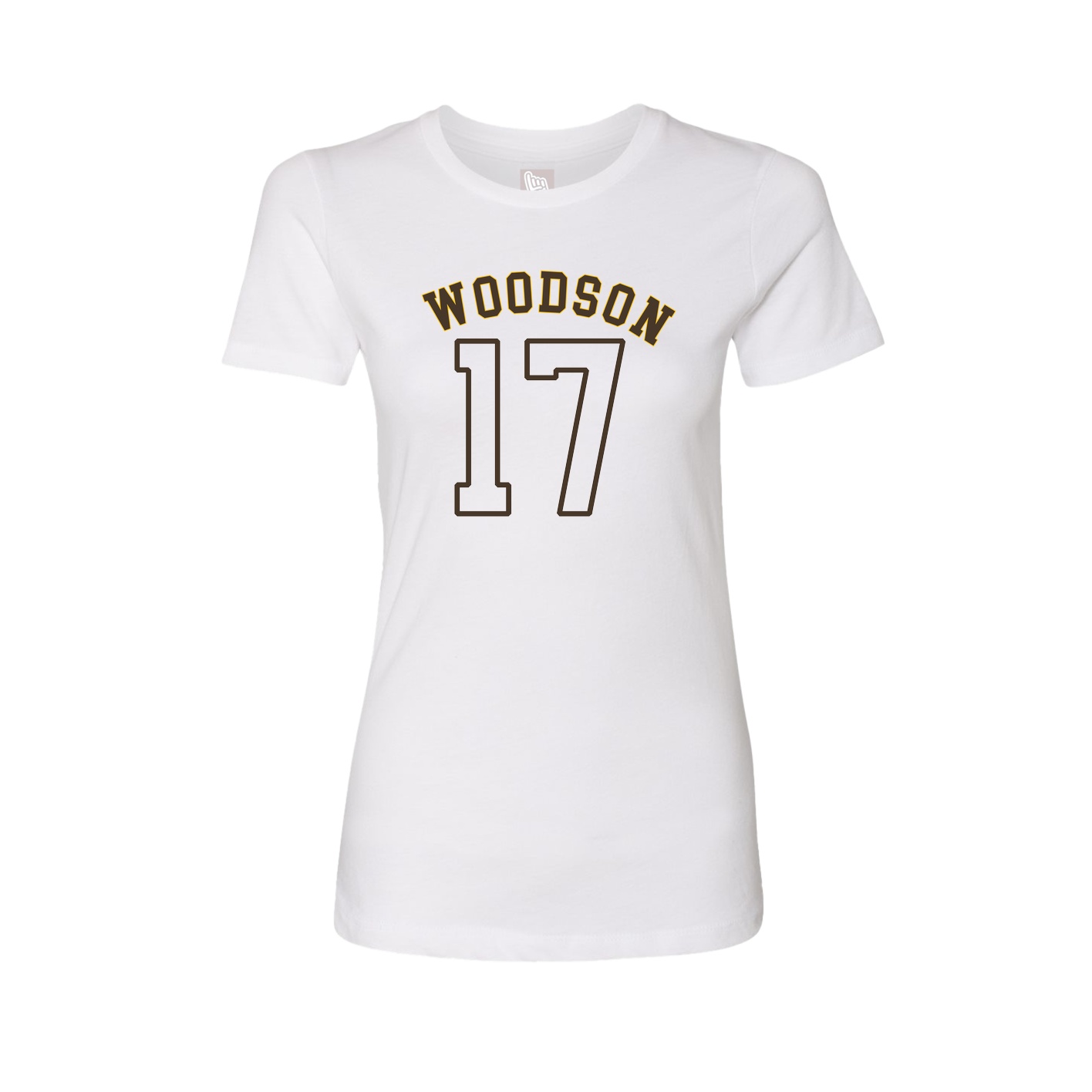 Fitted Women's Tee — Shirsey Arch in White