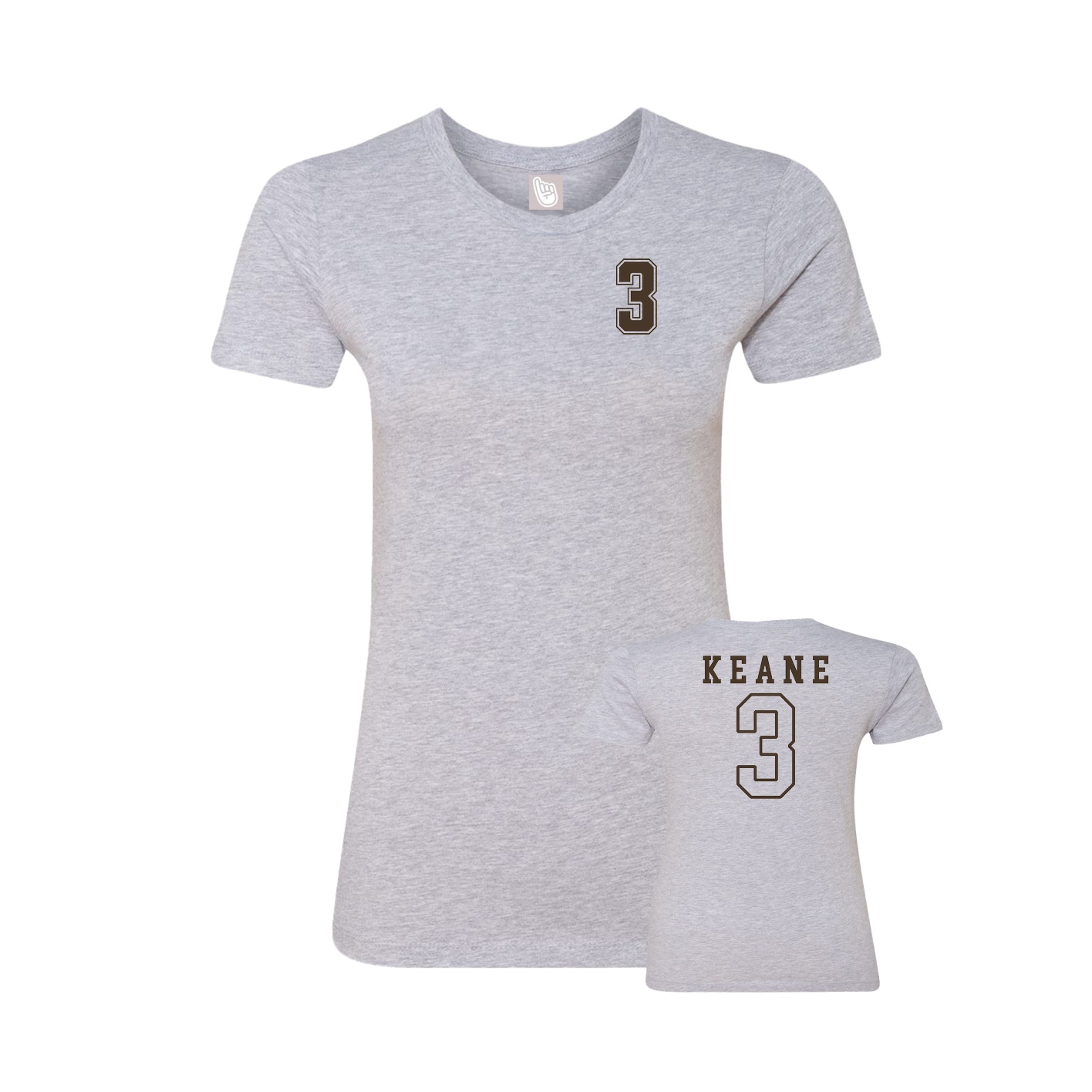 Fitted Women's Tee — Chest Back in Grey
