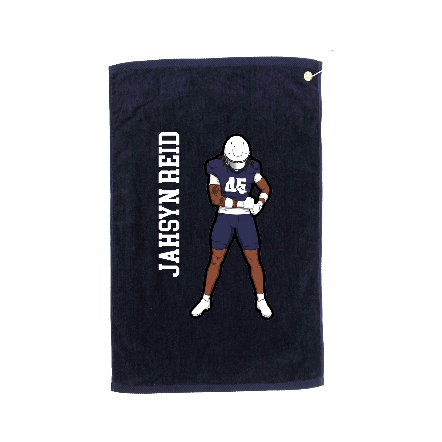 Golf Towel — Name Vertical in Navy
