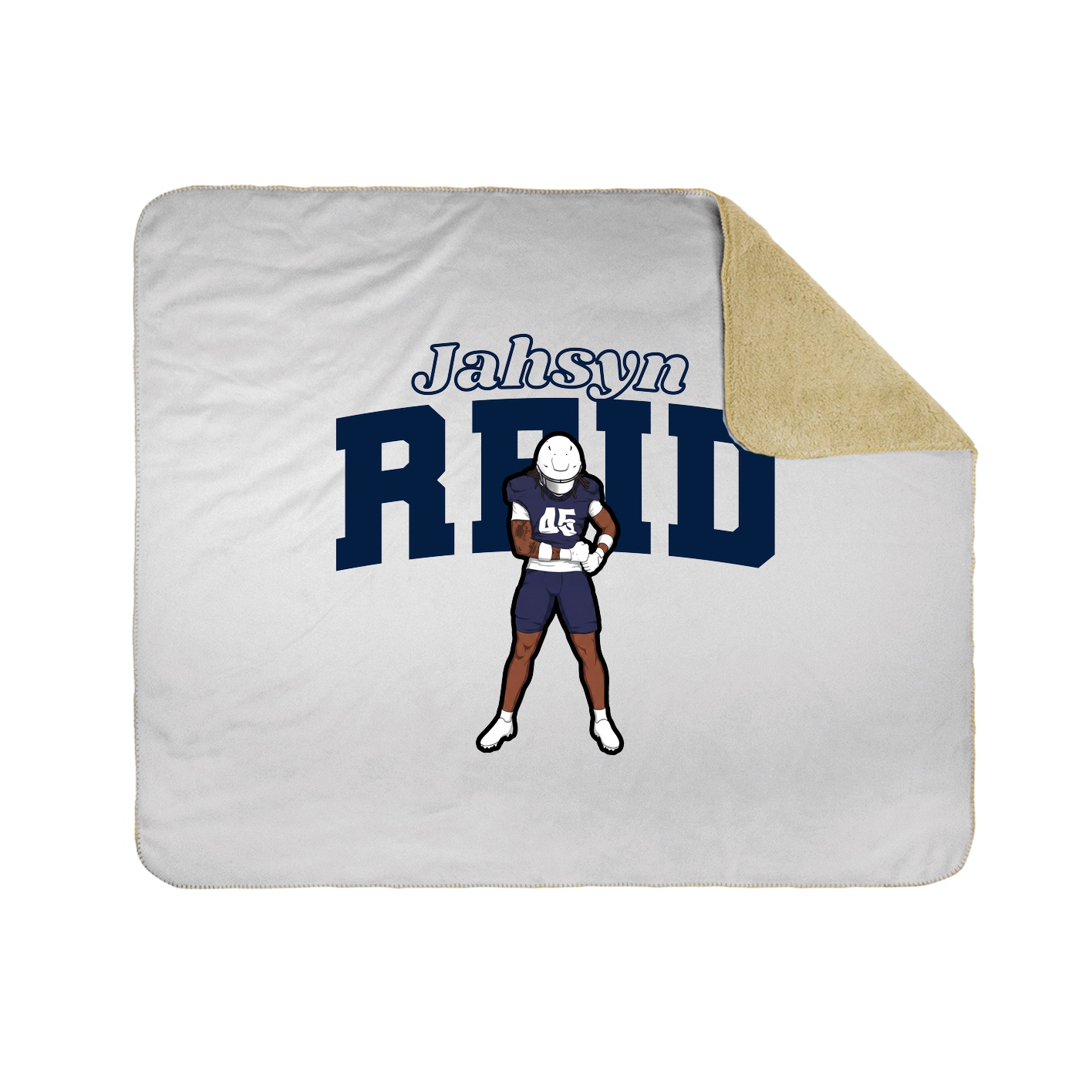 Throw Blanket — Name Arch in White