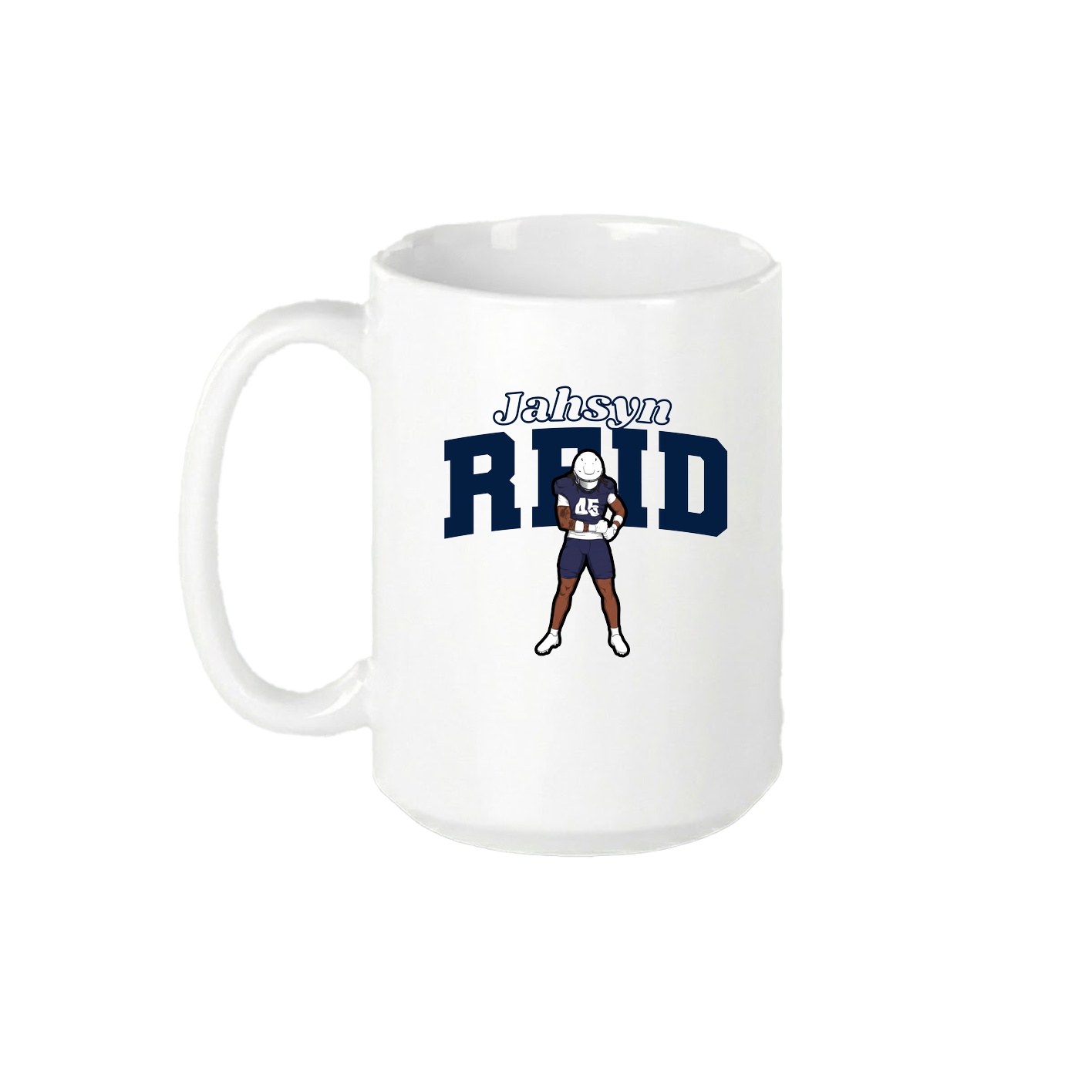 15oz Coffee Mug — Name Arch in White