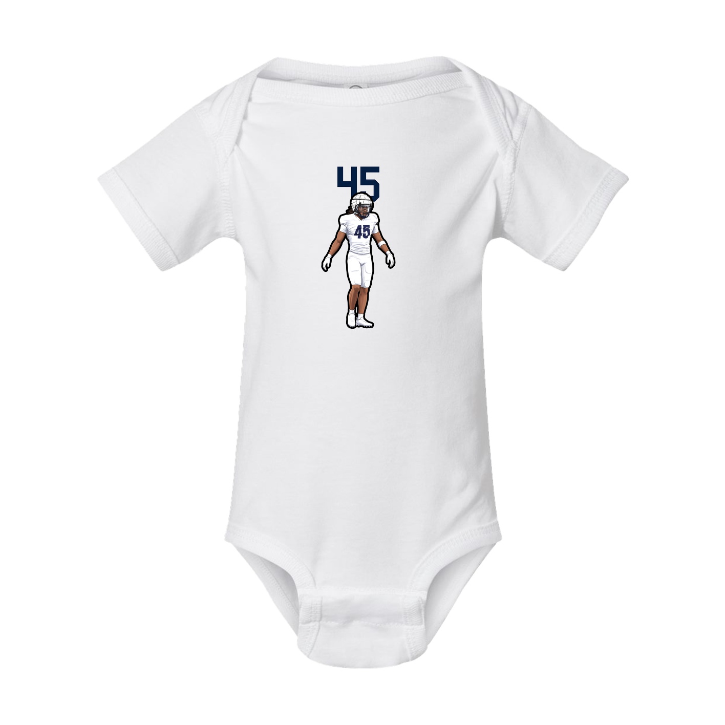 Baby Onesie — Number Top in White