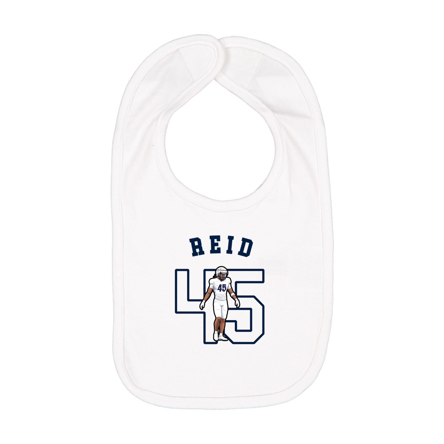 Infant Bib — Shirsey Arch in White