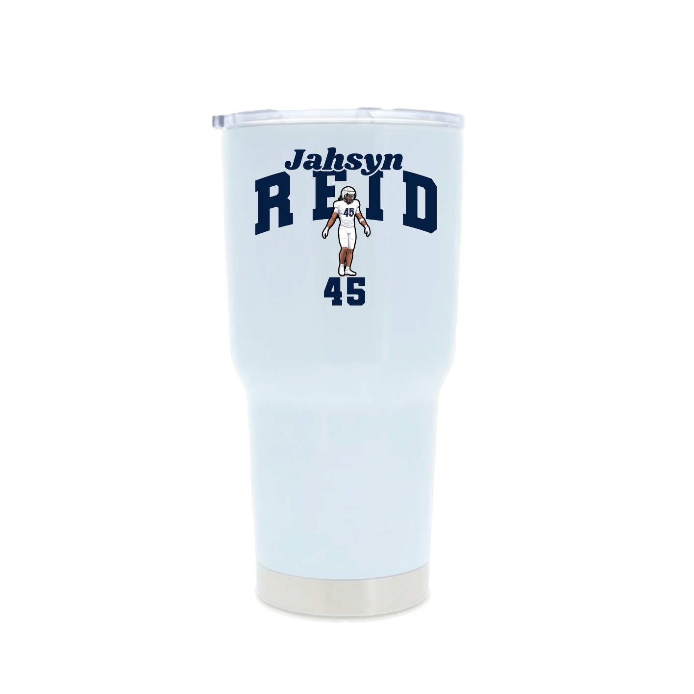 30oz Stainless Steel Tumbler — Signature Arch in White