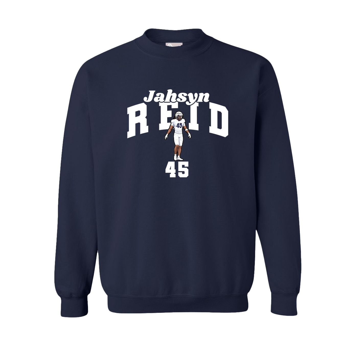 Fleece Crew — Signature Arch in Navy