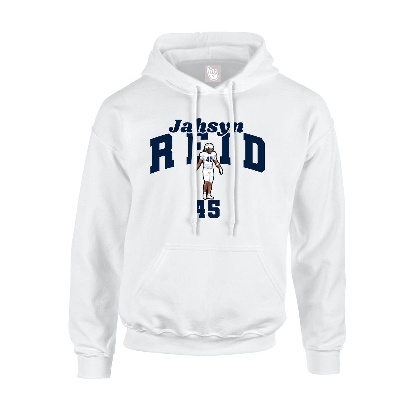 Youth Hoodie — Signature Arch in White