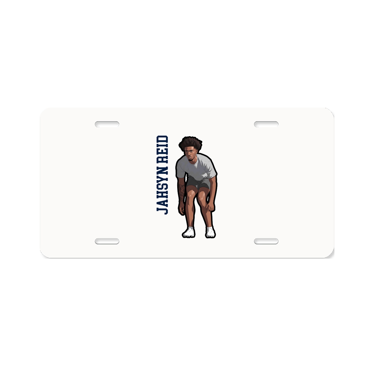 License Plate — Name Vertical in Classic