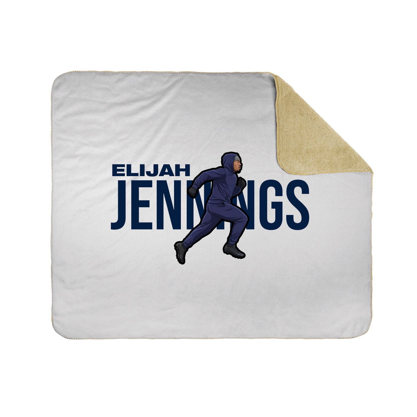 Throw Blanket — Player Name in White