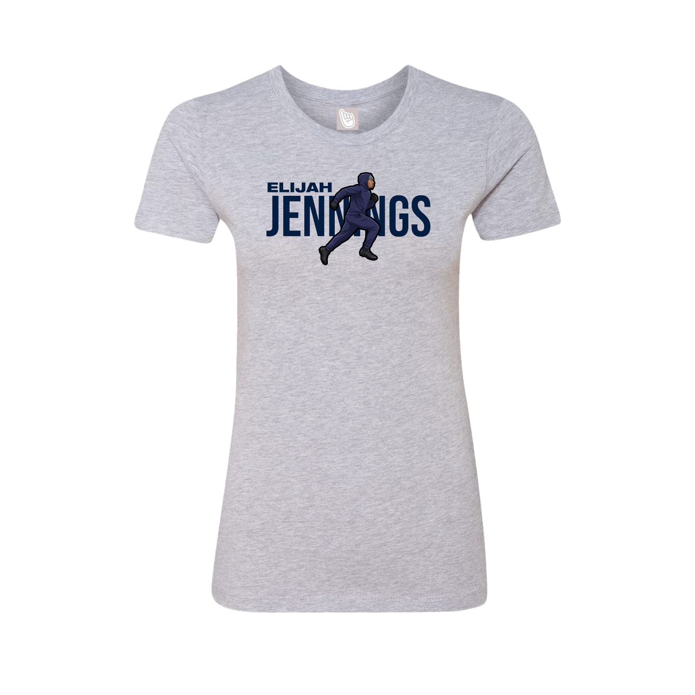Fitted Women's Tee — Player Name in Grey