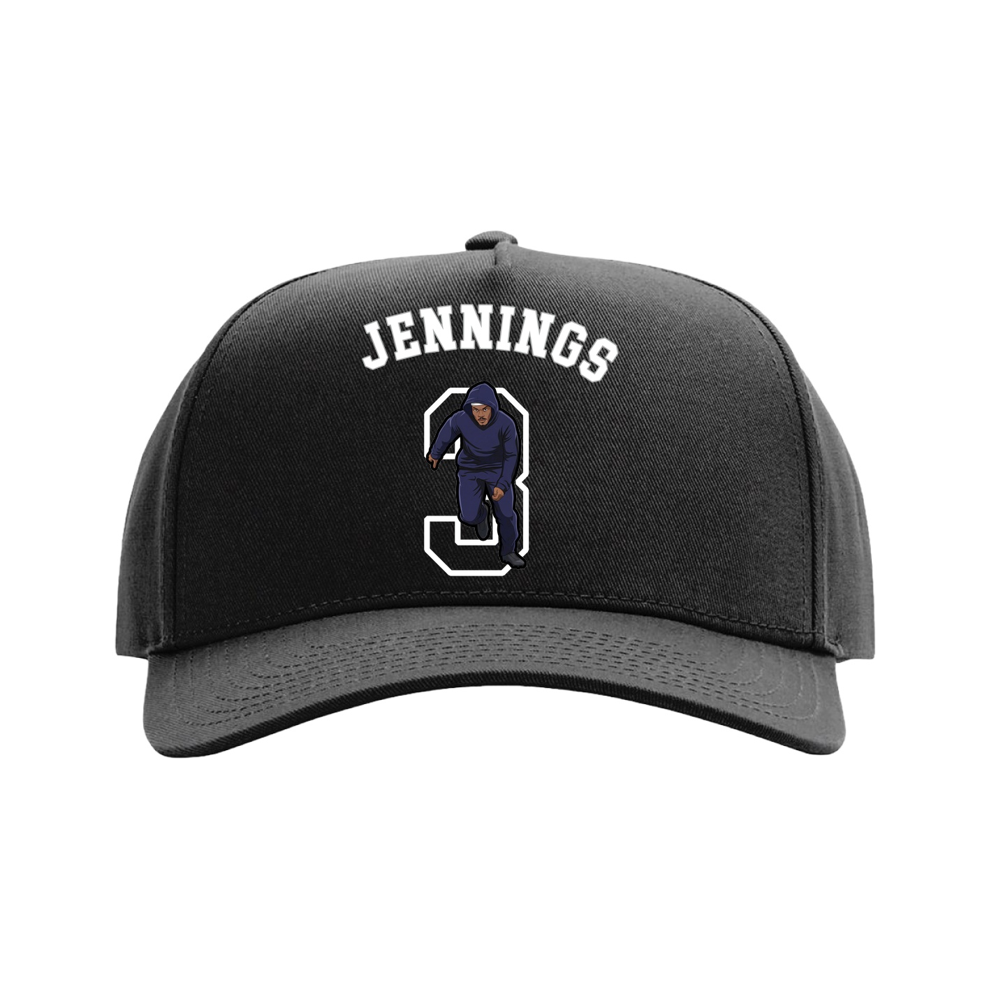 Full Fabric Five-Panel Champ Cap — Shirsey Arch in Black