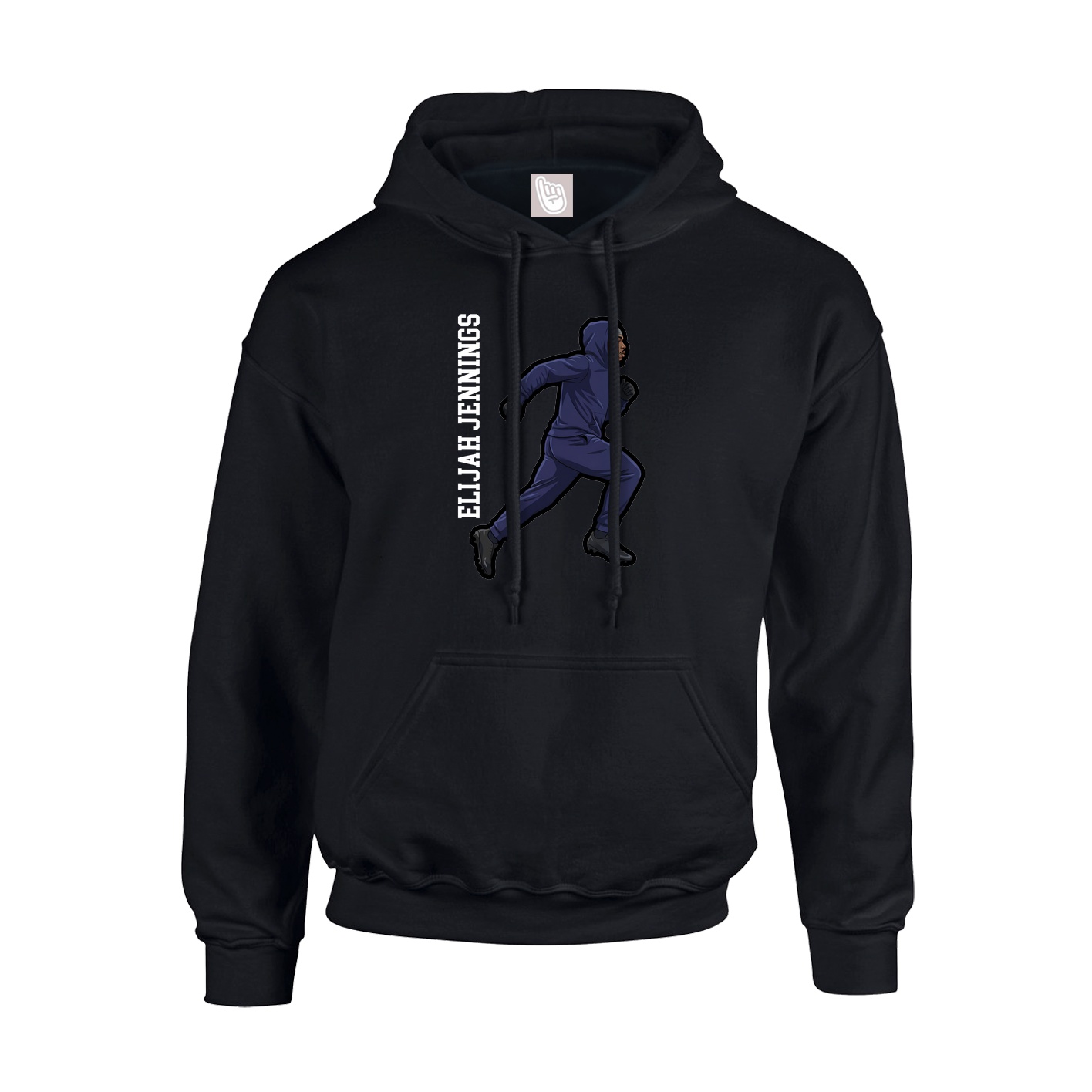 Youth Hoodie — Name Vertical in Black