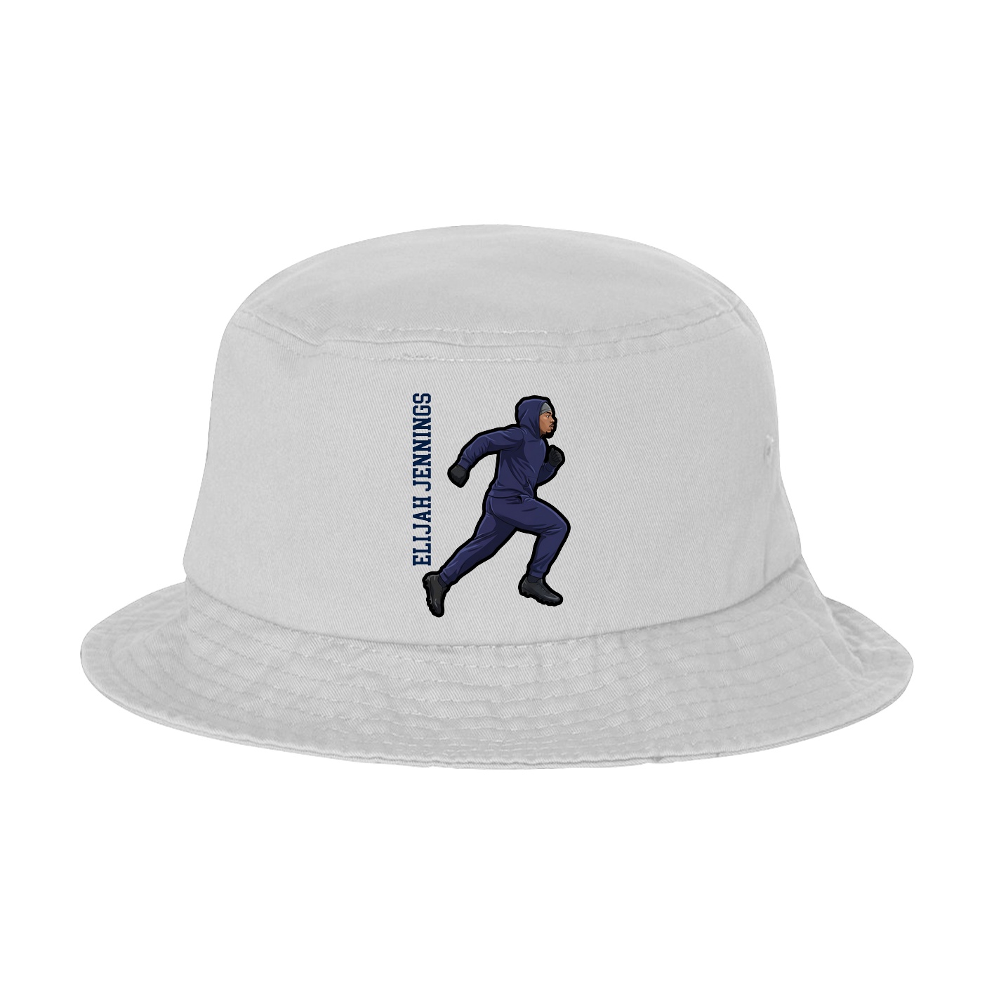 Bucket Cap — Name Vertical in White