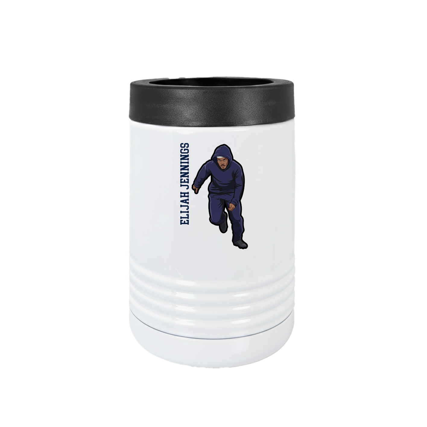 Beverage Holder — Name Vertical in White
