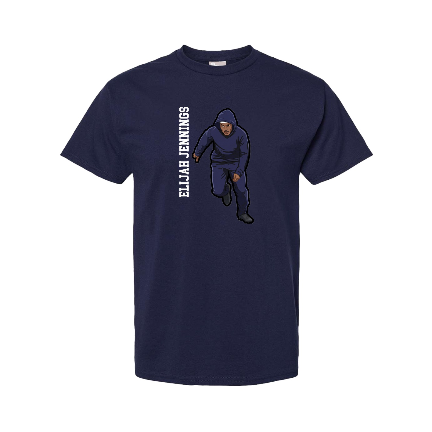 Tee — Name Vertical in Navy