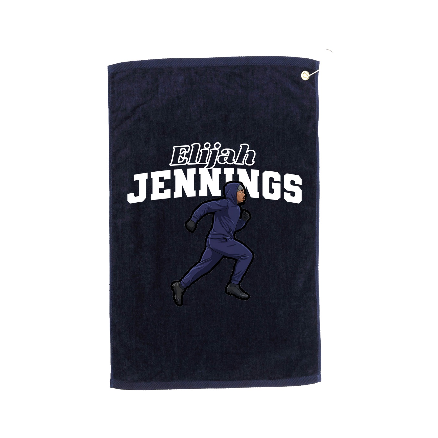 Golf Towel — Name Arch in Navy