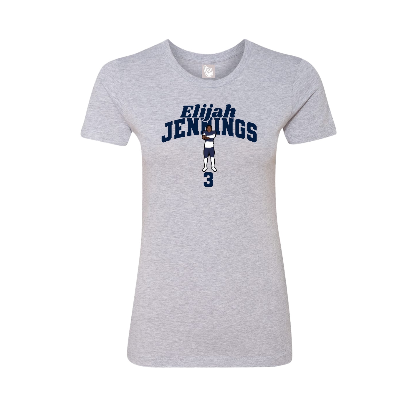 Fitted Women's Tee — Signature Arch in Grey
