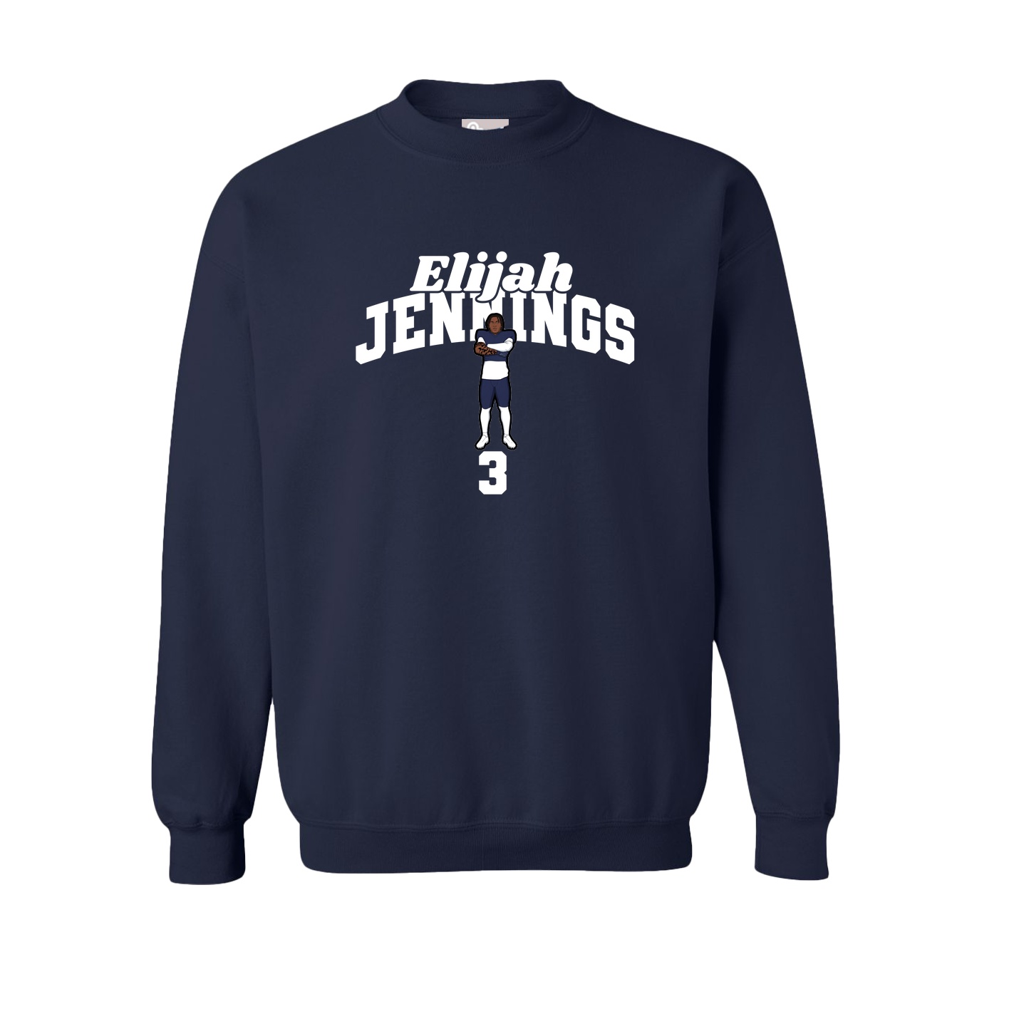Fleece Crew — Signature Arch in Navy