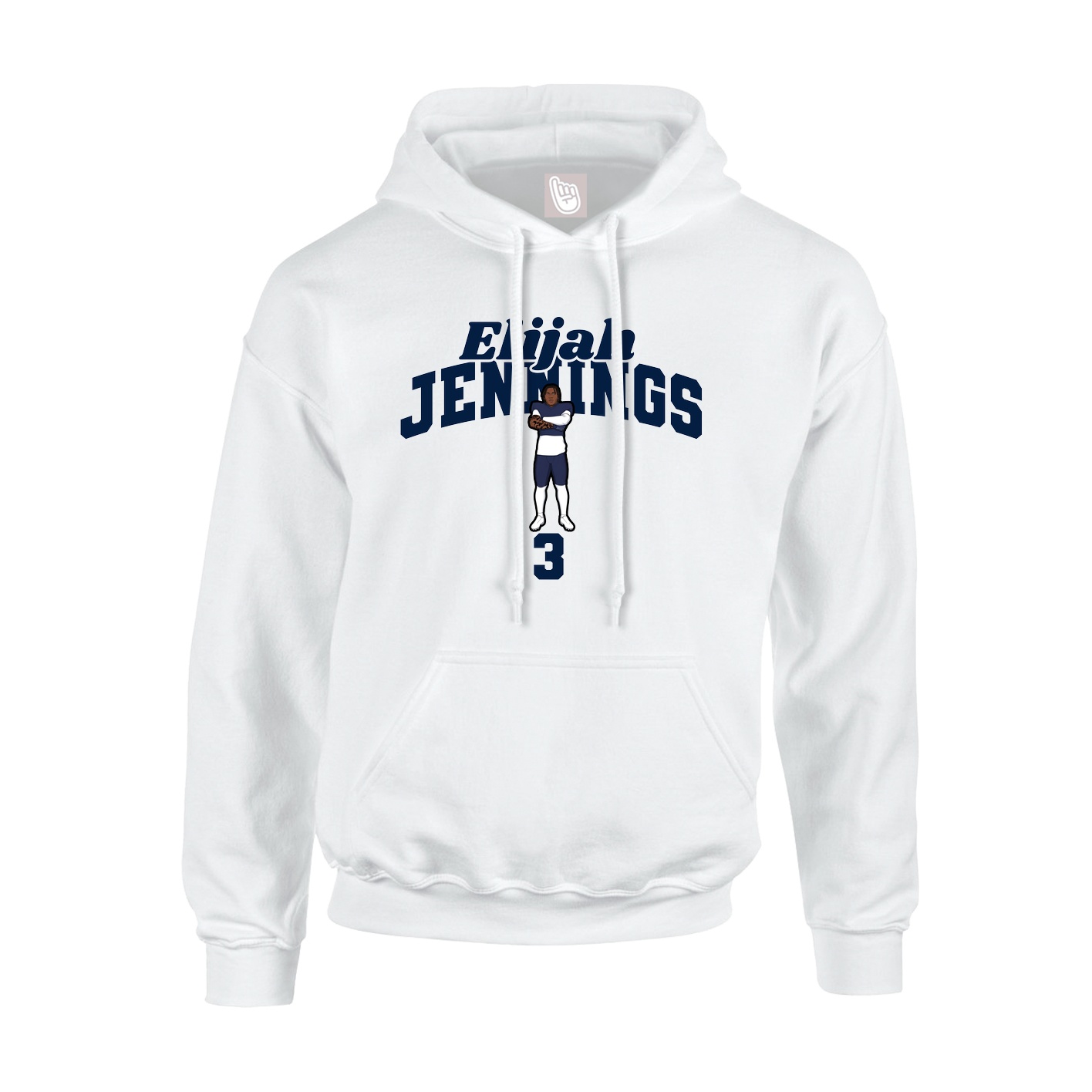 Youth Hoodie — Signature Arch in White