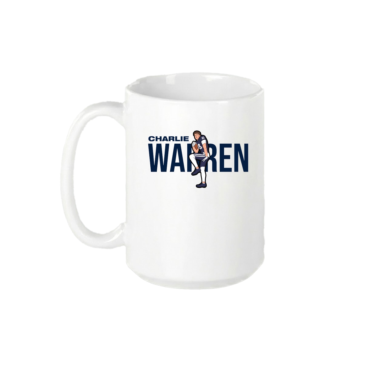 15oz Coffee Mug — Player Name in White