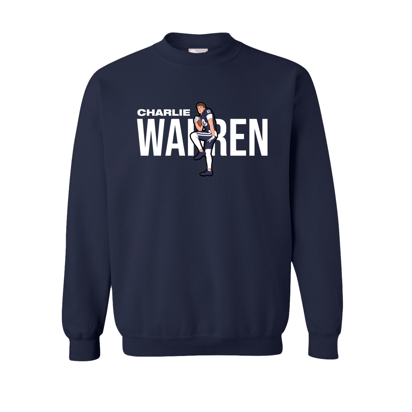 Fleece Crew — Player Name in Navy
