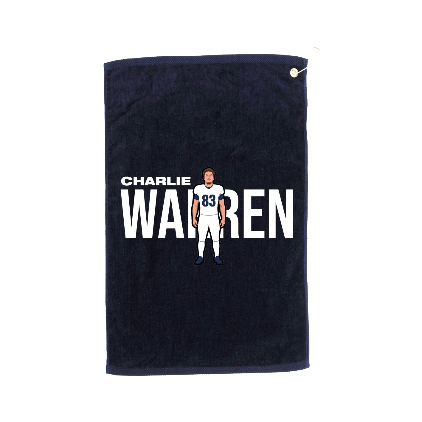 Golf Towel — Player Name in Navy