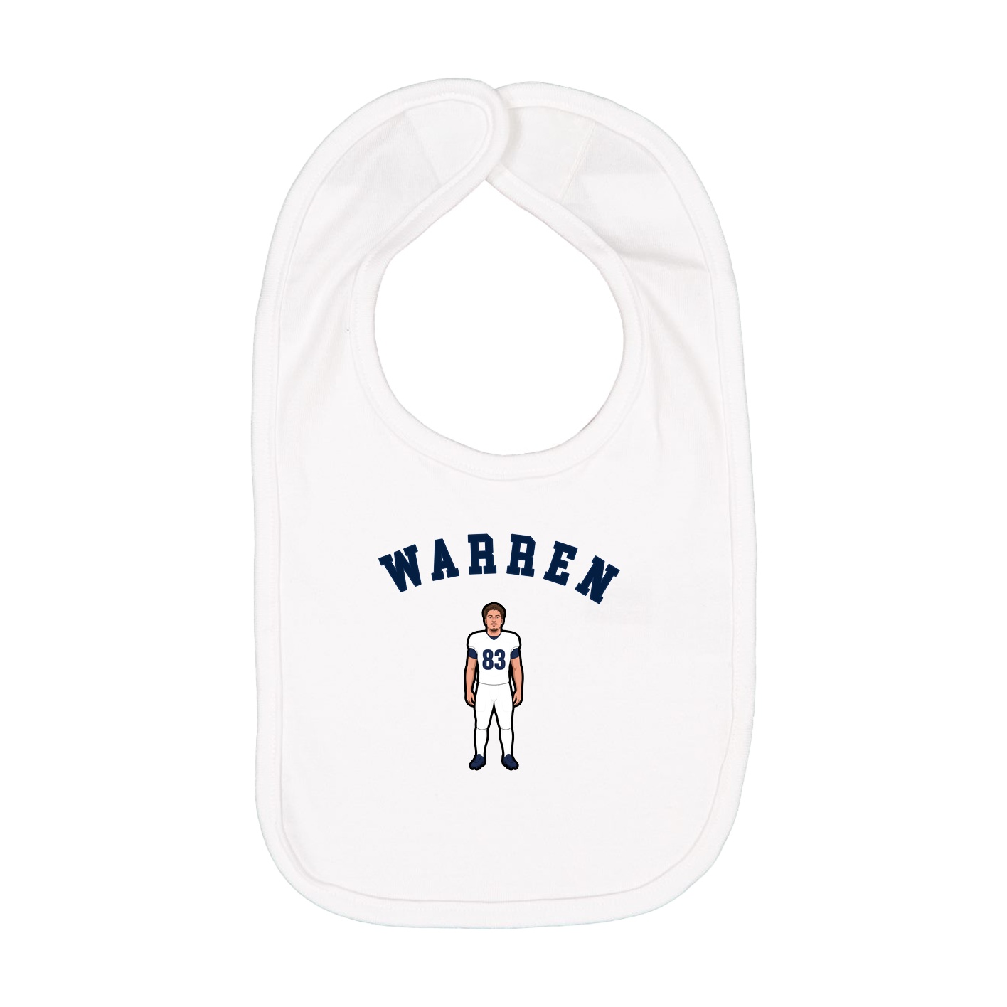 Infant Bib — Shirsey Arch in White