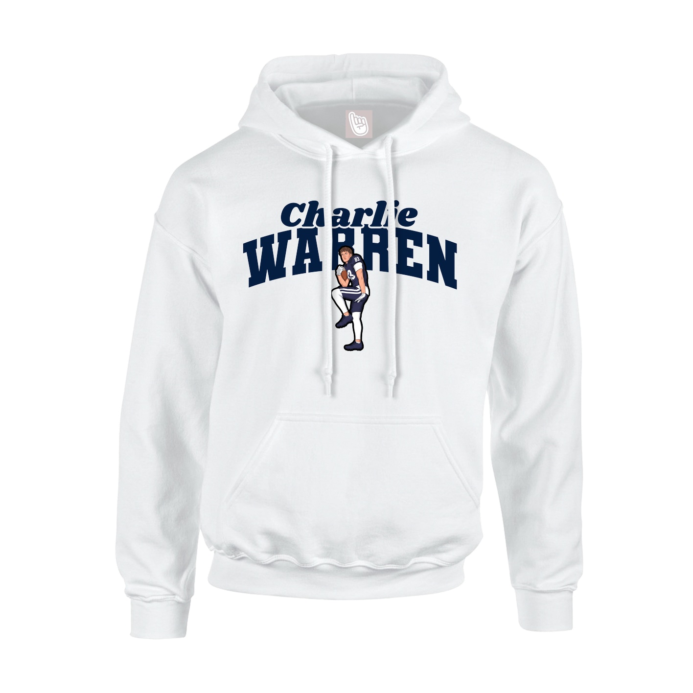 Hoodie — Signature Arch in White