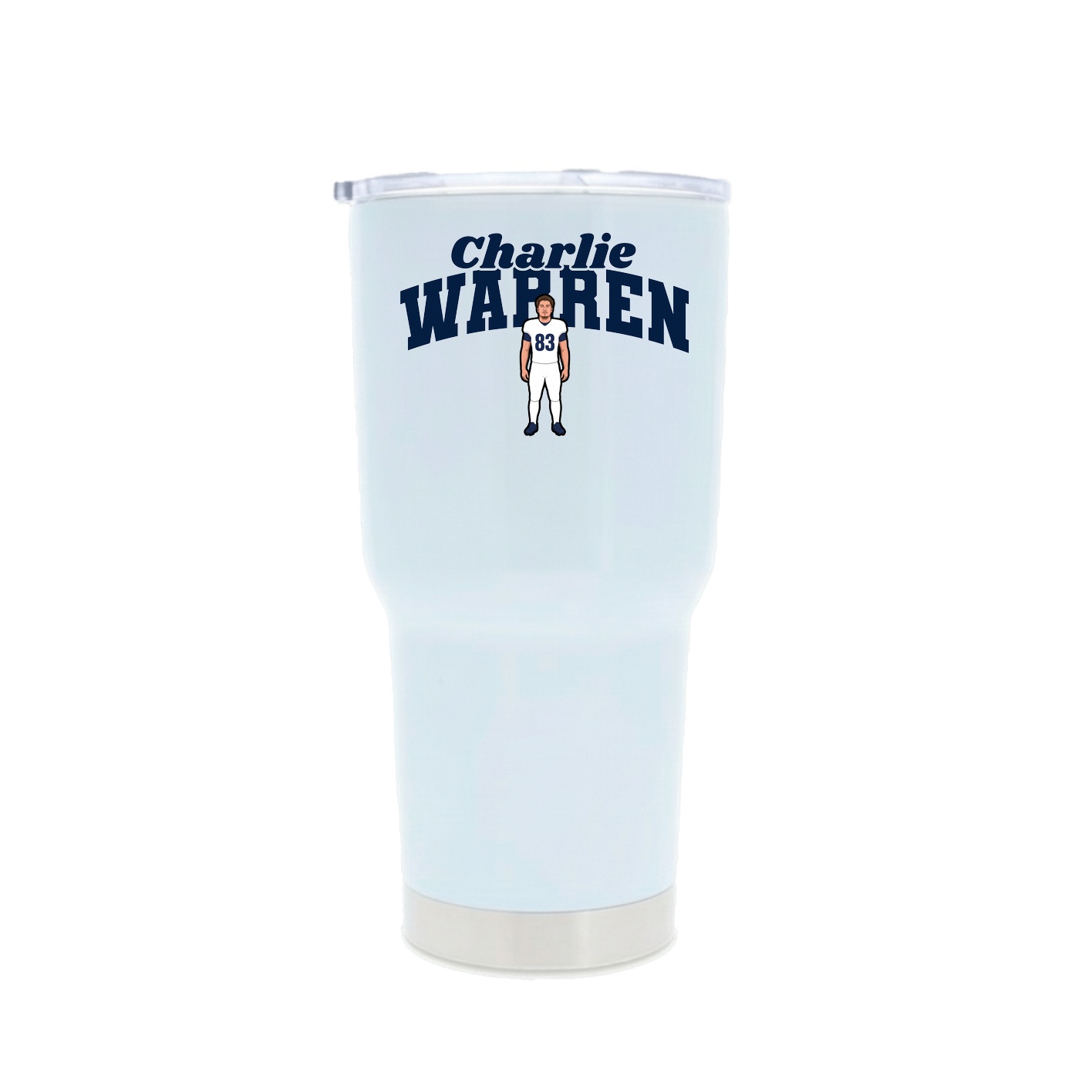 30oz Stainless Steel Tumbler — Signature Arch in White