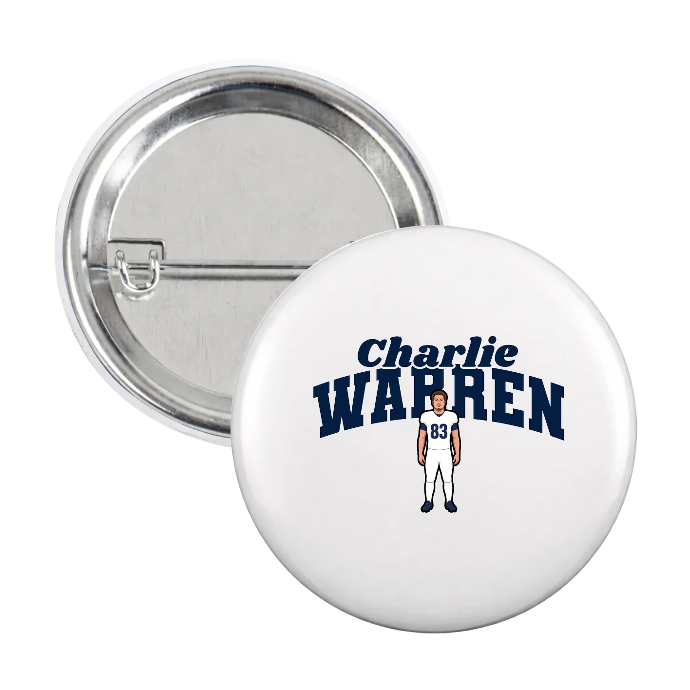 Game Day Button — Signature Arch in White