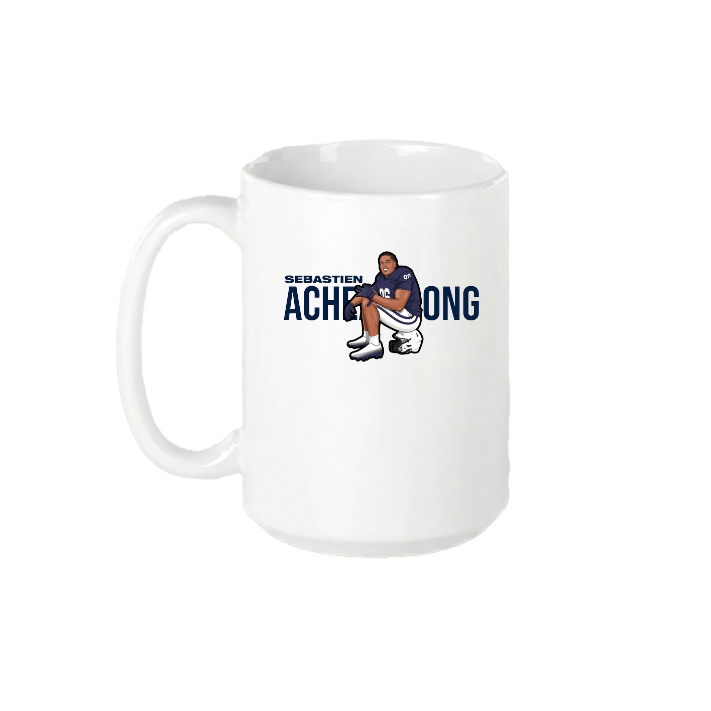 15oz Coffee Mug — Player Name in White