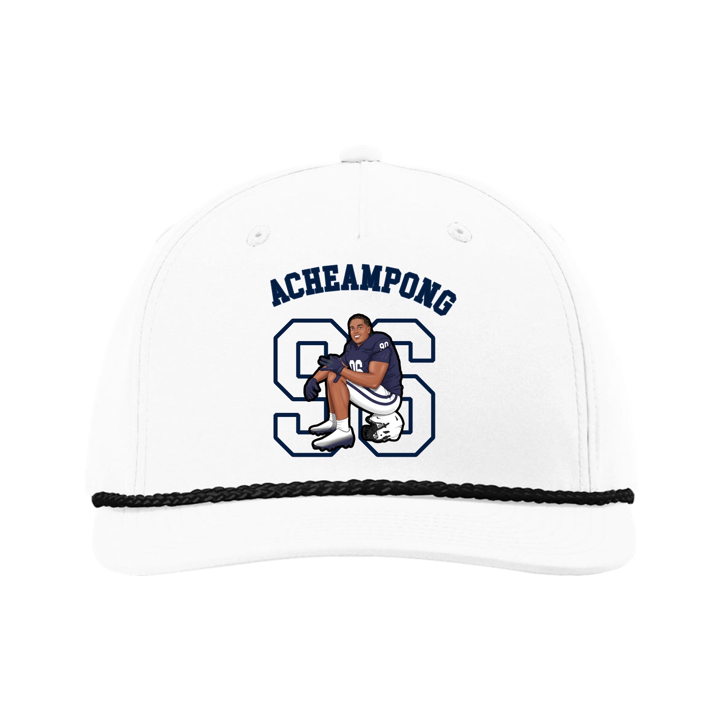 Five-Panel Classic Rope Cap — Shirsey Arch in White