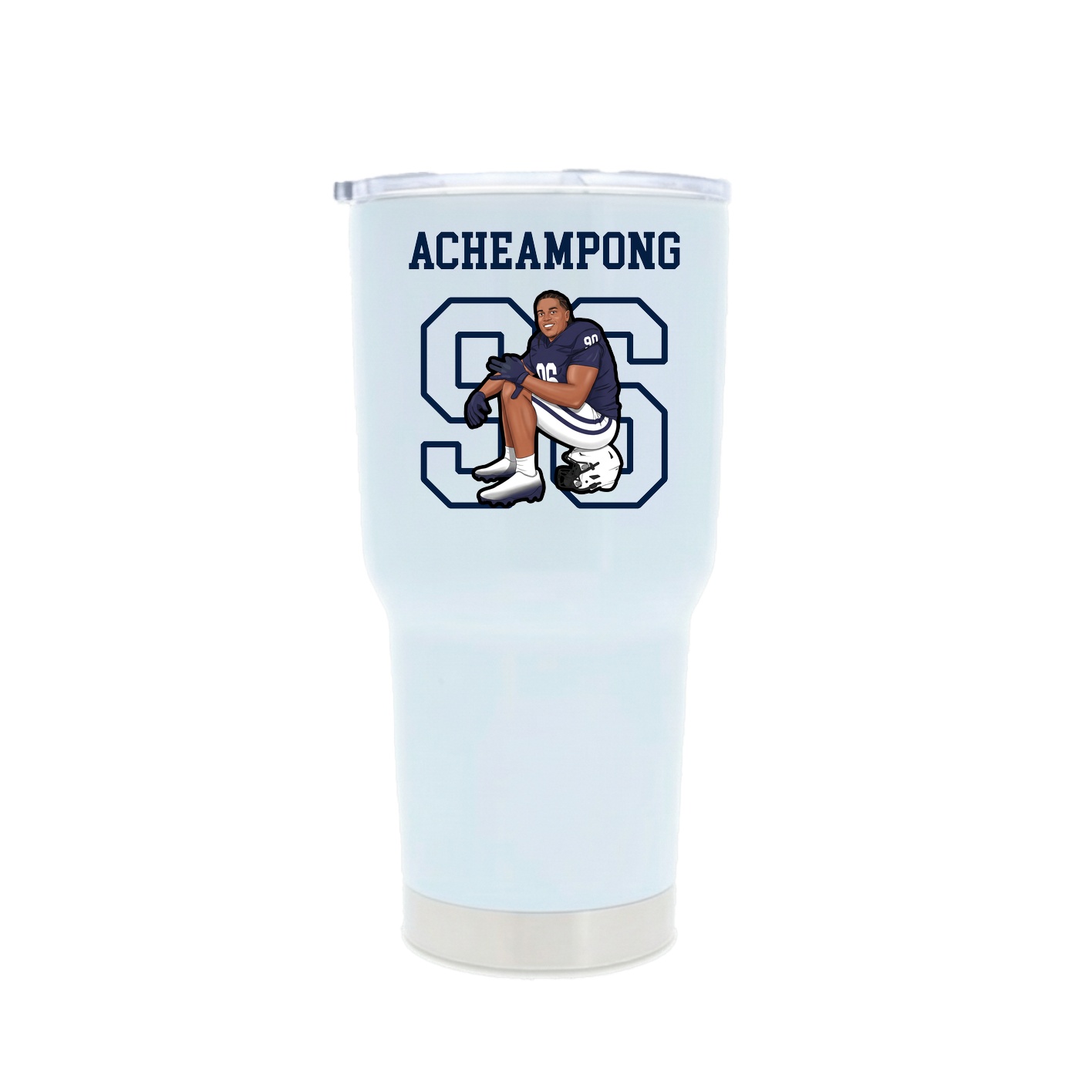30oz Stainless Steel Tumbler — Shirsey in White