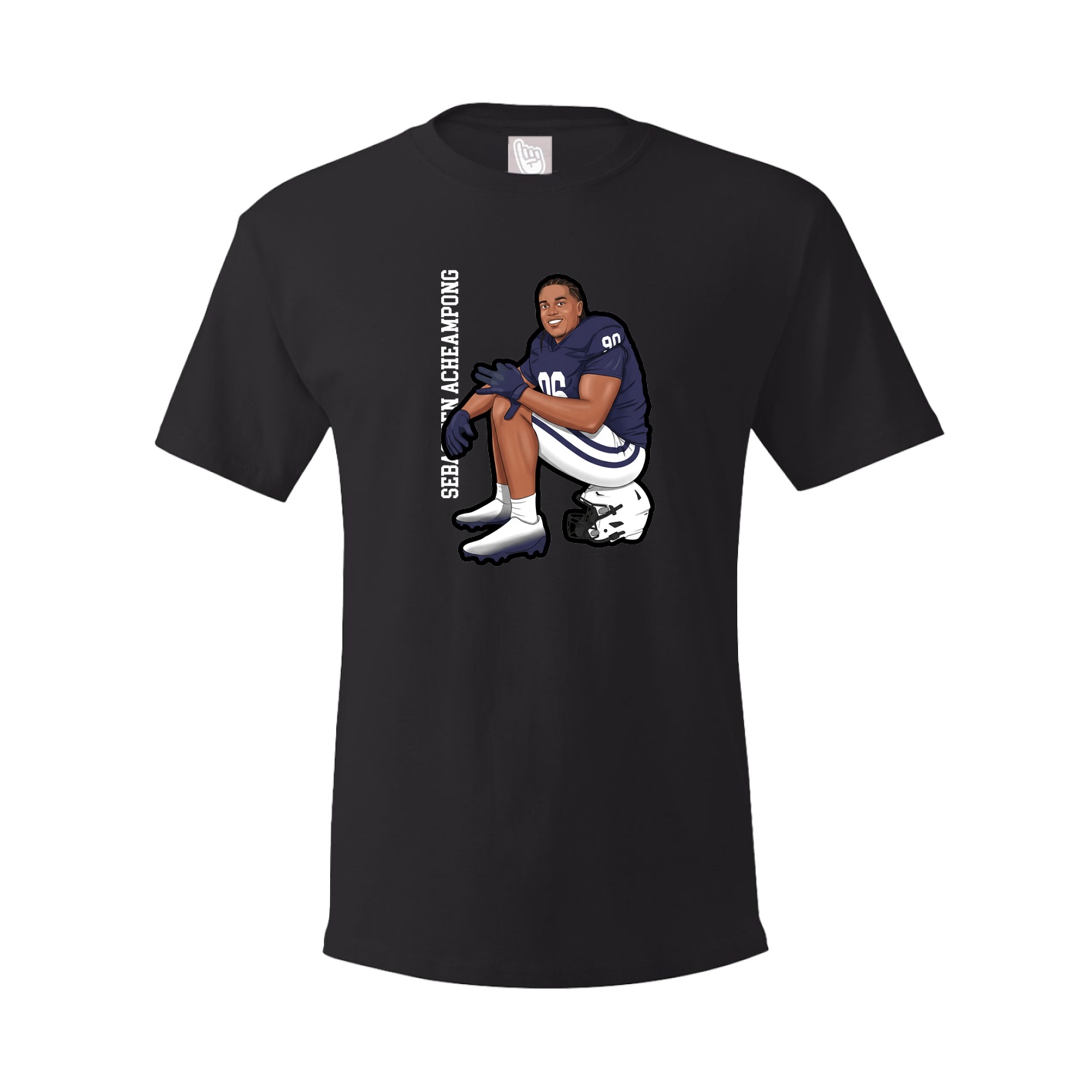 Youth Tee — Name Vertical in Black