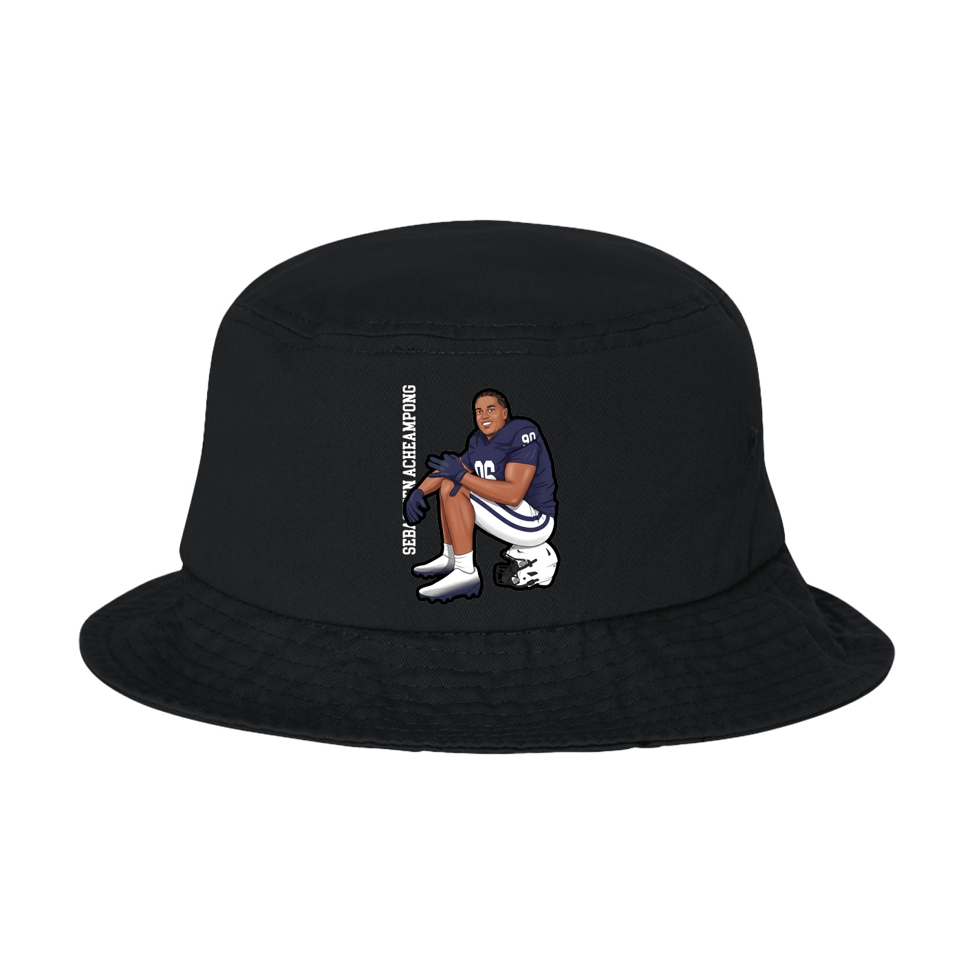 Bucket Cap — Name Vertical in Black