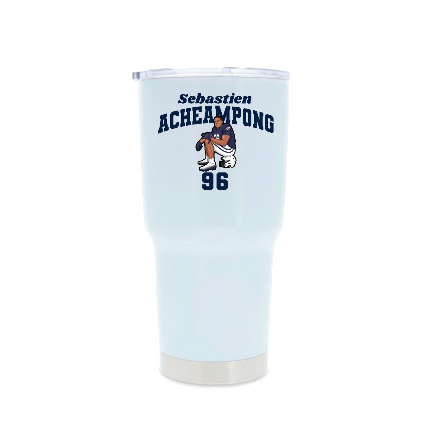 30oz Stainless Steel Tumbler — Signature Arch in White