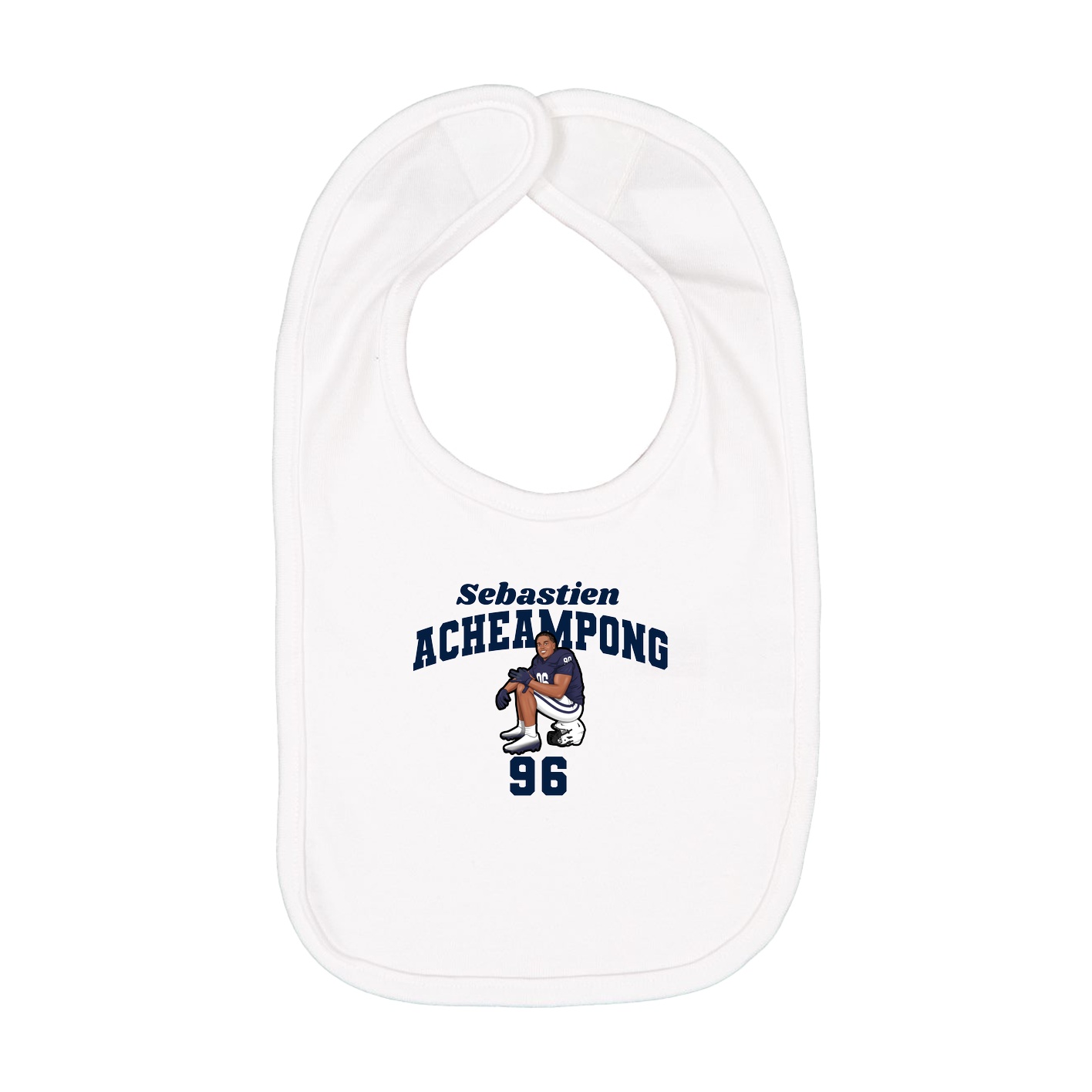 Infant Bib — Signature Arch in White
