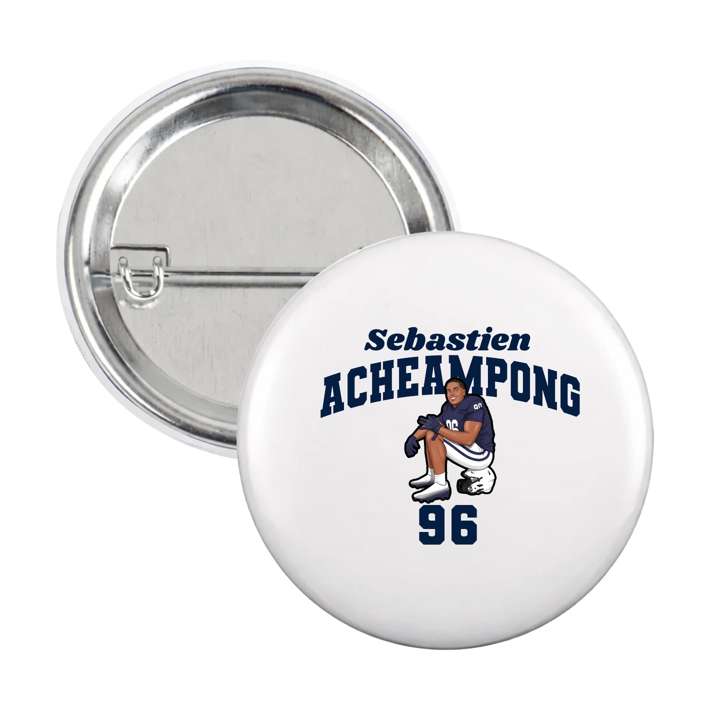 Game Day Button — Signature Arch in White