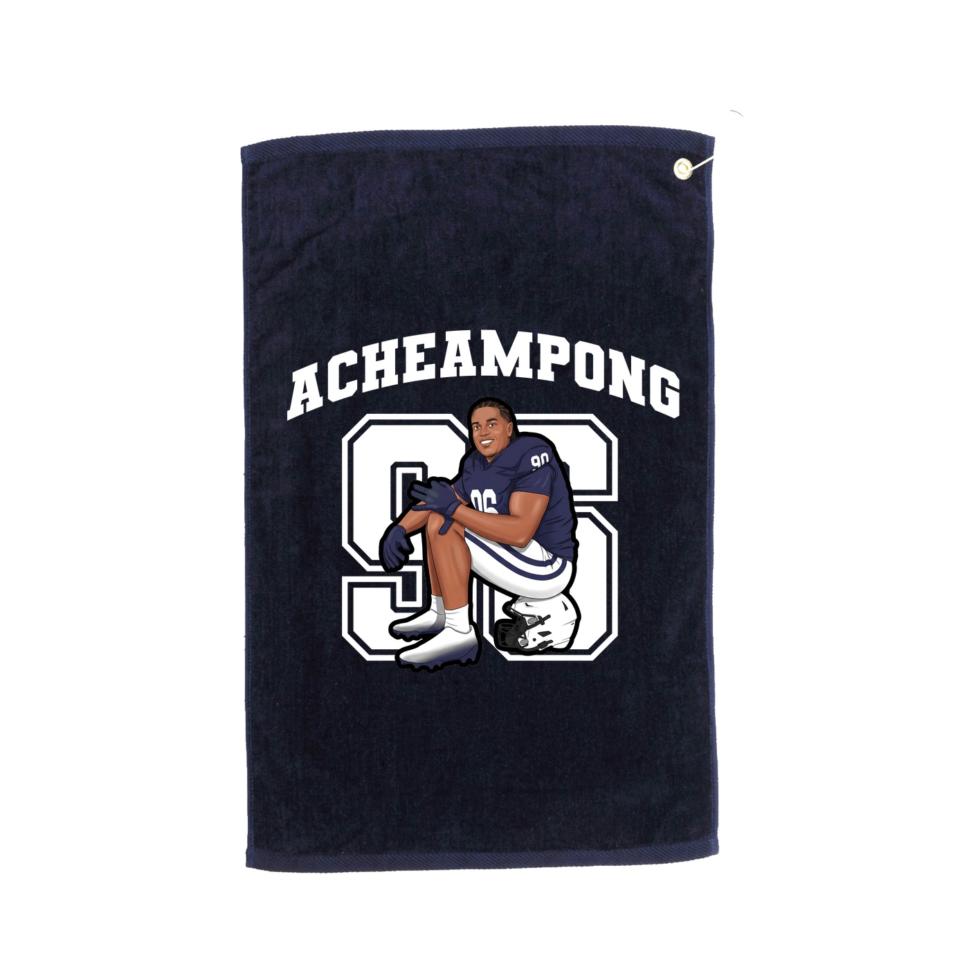 Golf Towel — Number in Navy