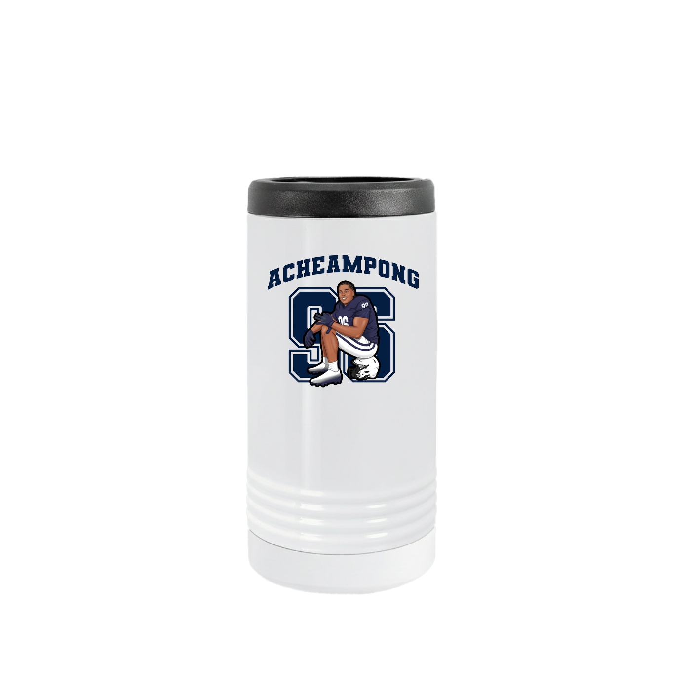 Slim Beverage Holder — Number in White