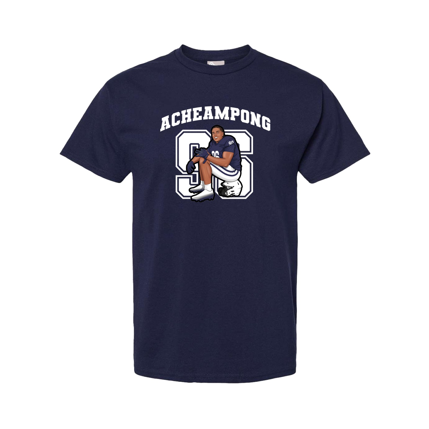 Youth Tee — Number in Navy