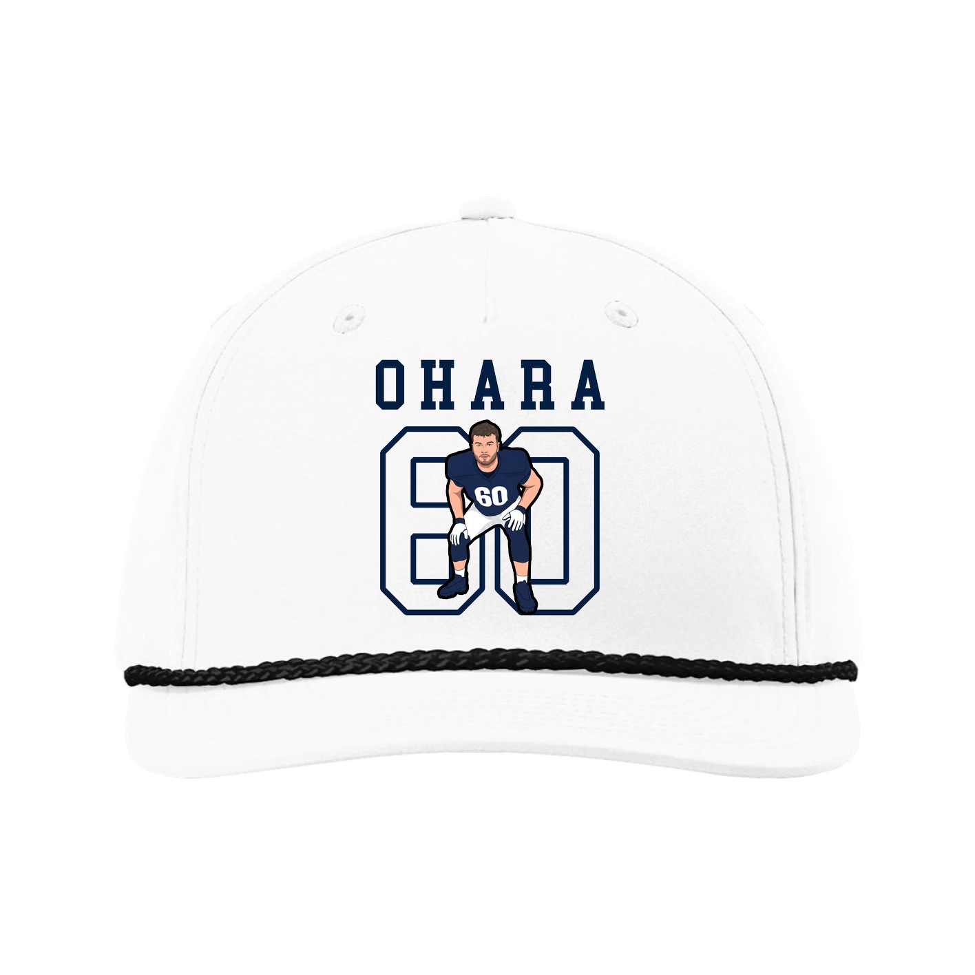 Five-Panel Classic Rope Cap — Shirsey in White