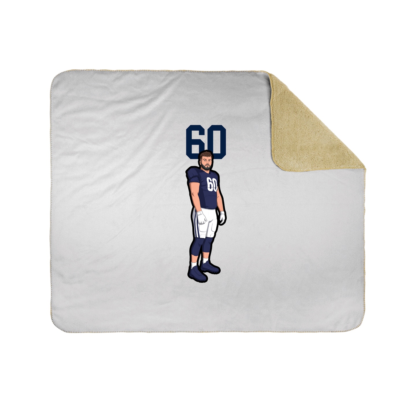 Throw Blanket — Number Top in White