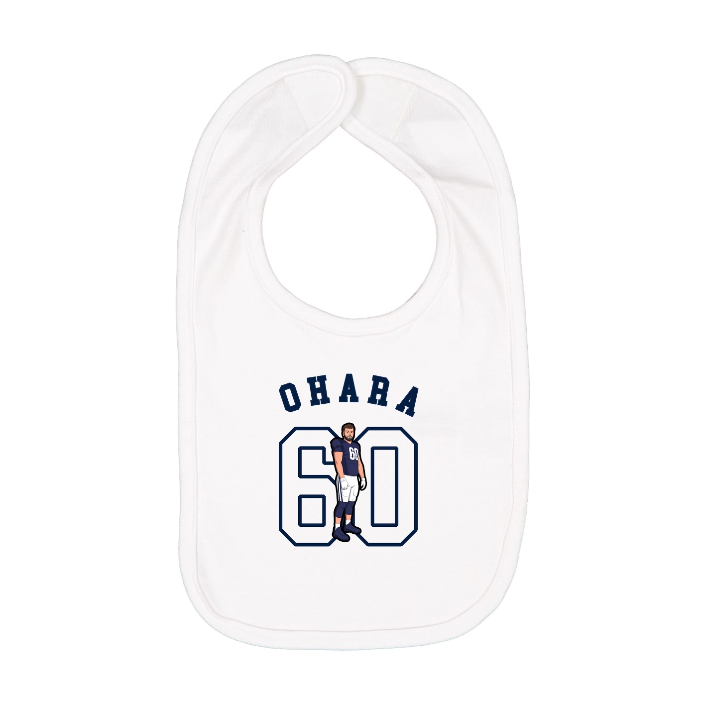 Infant Bib — Shirsey Arch in White