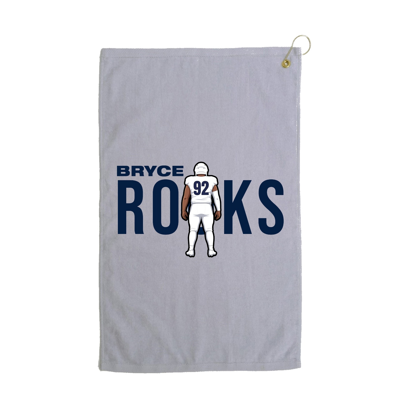 Golf Towel — Player Name in Grey
