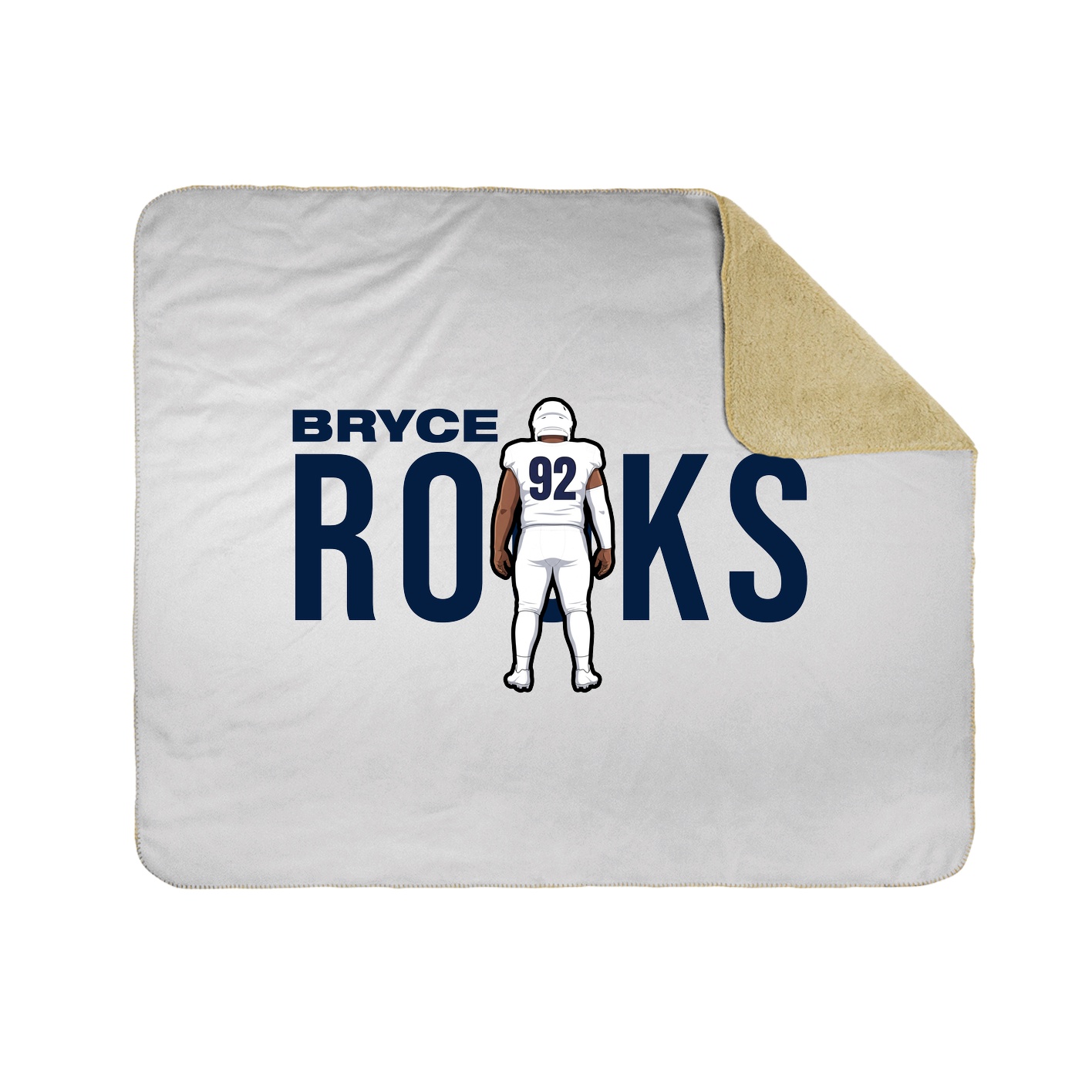 Throw Blanket — Player Name in White