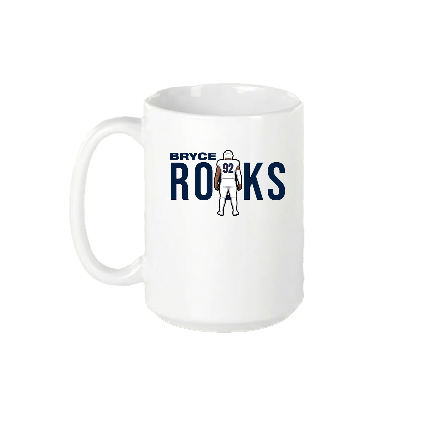 15oz Coffee Mug — Player Name in White