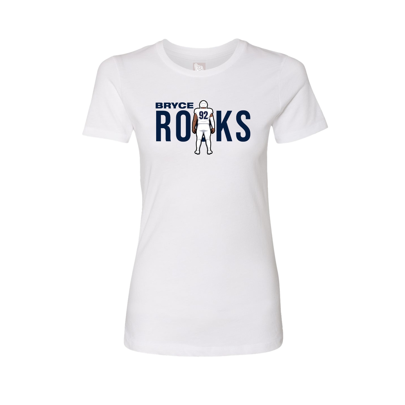 Fitted Women's Tee — Player Name in White