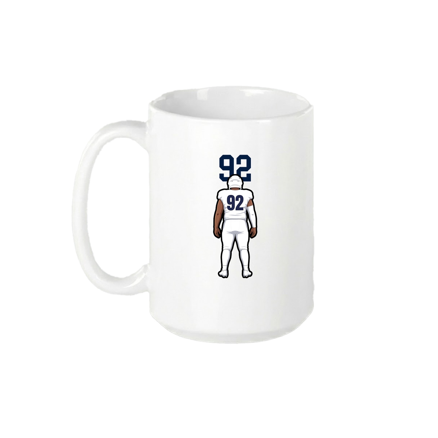 15oz Coffee Mug — Number Top in White