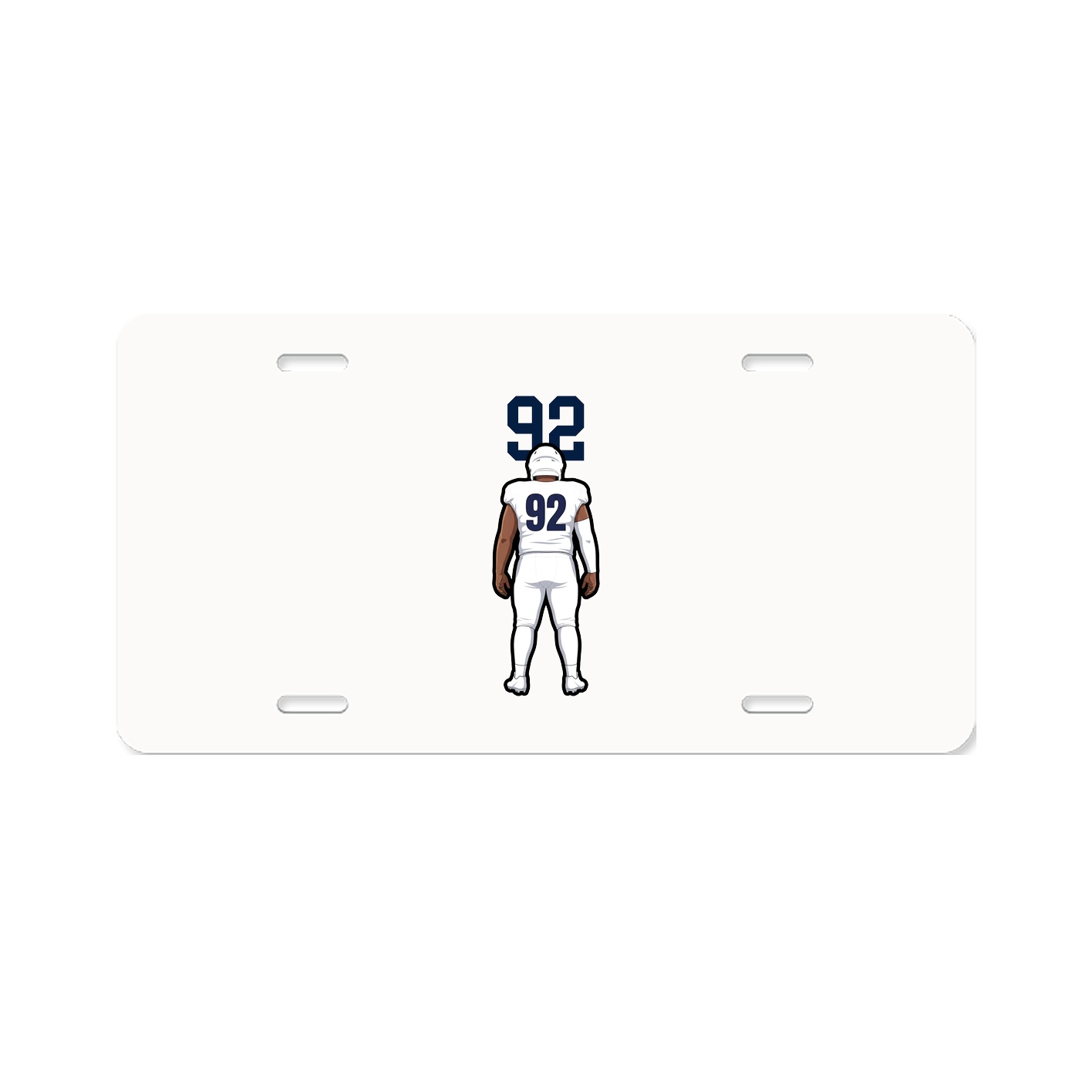 License Plate — Number Top in Classic