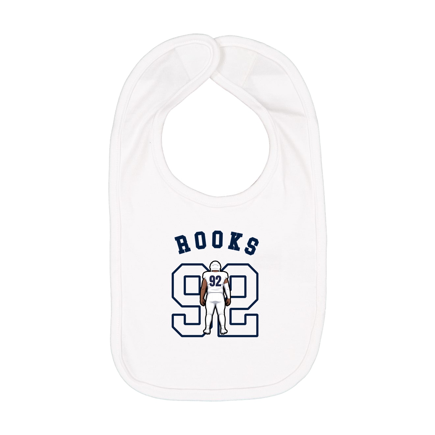 Infant Bib — Shirsey Arch in White